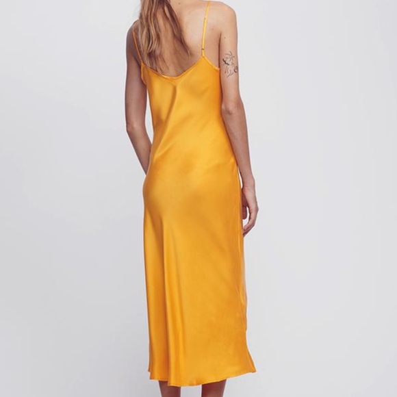 marigold slip dress